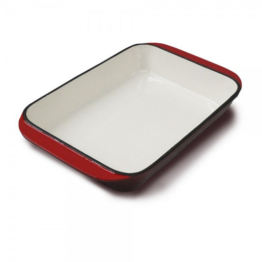 Asadera de Hierro Enlozada Roja 35 Cm