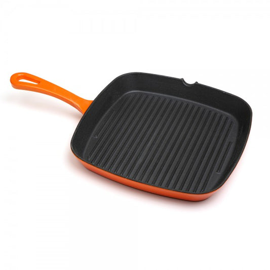 Sartén Hierro Rectangular Naranja 24 Cm
