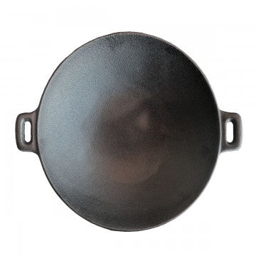 Wok hierro fundido con azas 31 cms