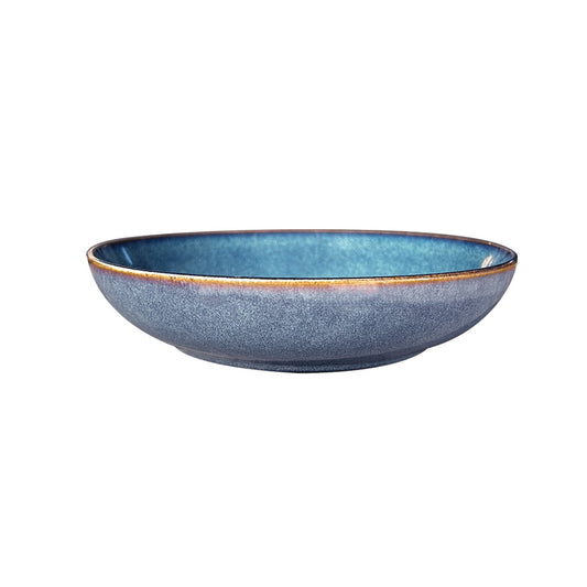 Set 6 Bowl Redondo Ceramica Azul 22X4.5 cms